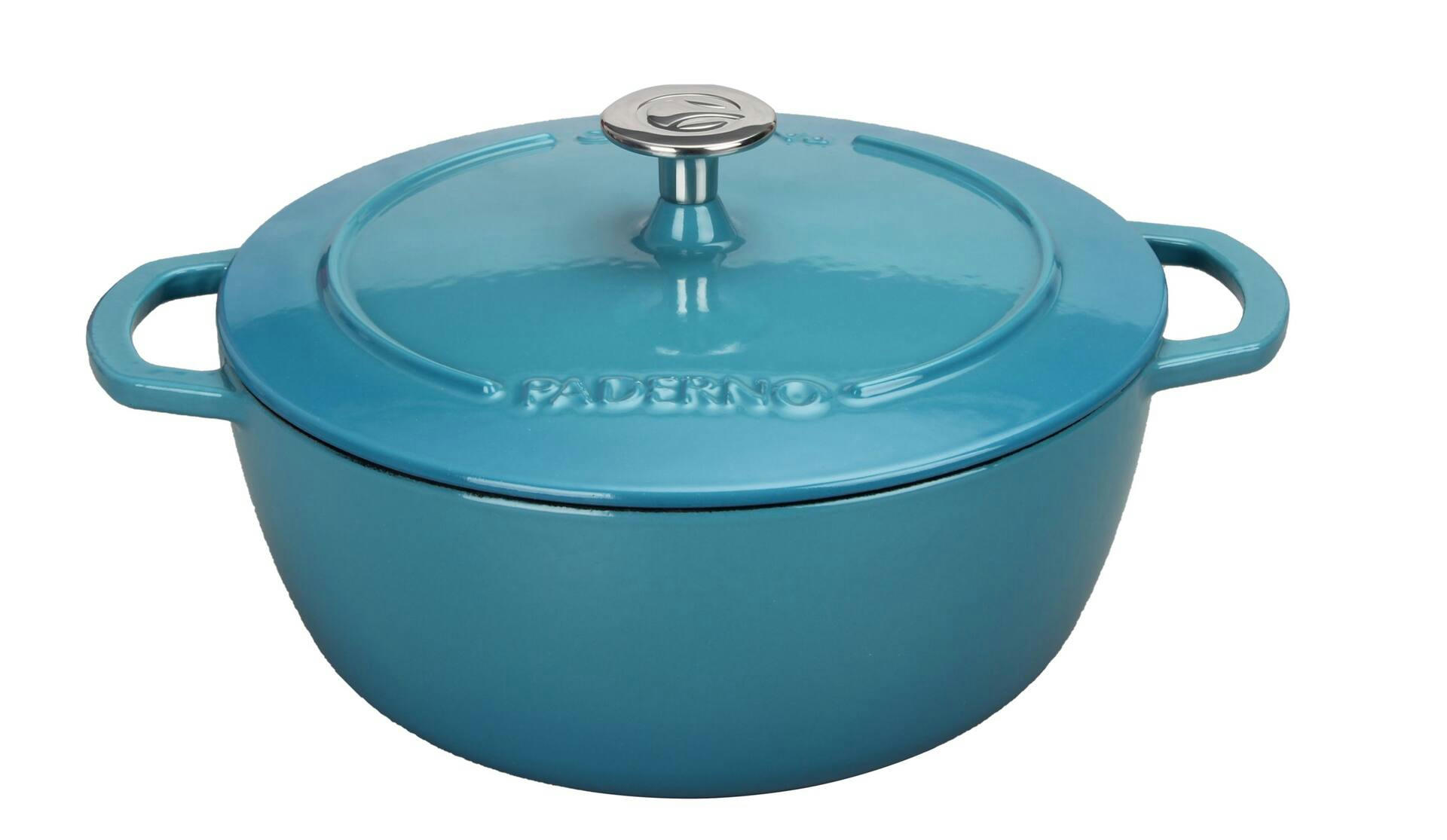 PADERNO Cast Iron Dutch Oven, 4.7-L, Atlantic Blue