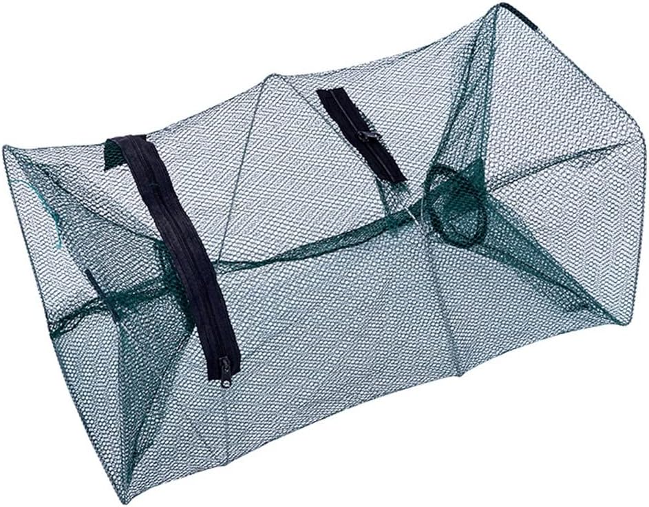 Net Folded Portable Cuboid Fish Network Casting Crayfish Shrimp Catcher Trap Cages Mesh