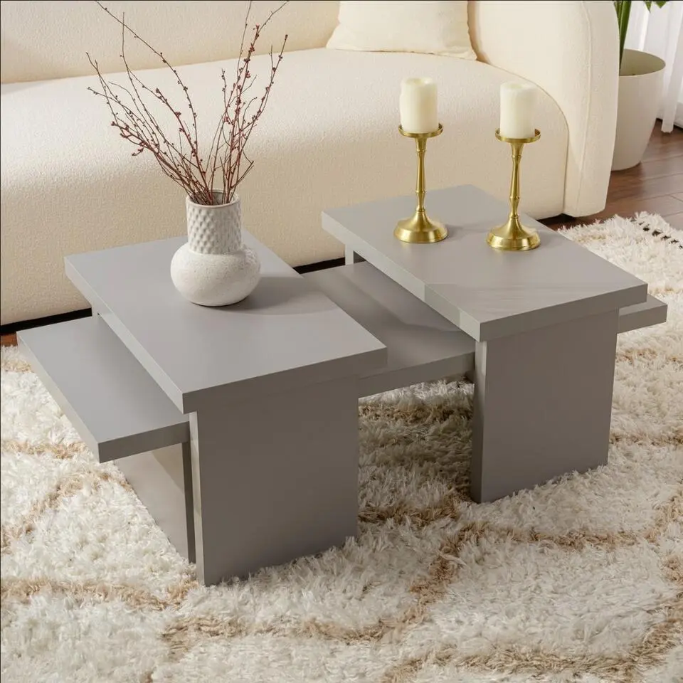 Salontafel Rechthoek Grijs - 110x45x42cm - Sanctuary