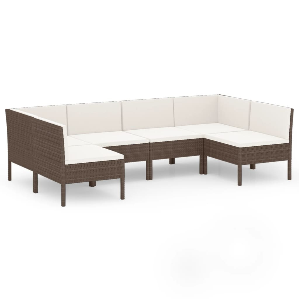 Zestaw wypoczynkowy do ogrodu Brąz Technorattan 2x narożna   4x sofa