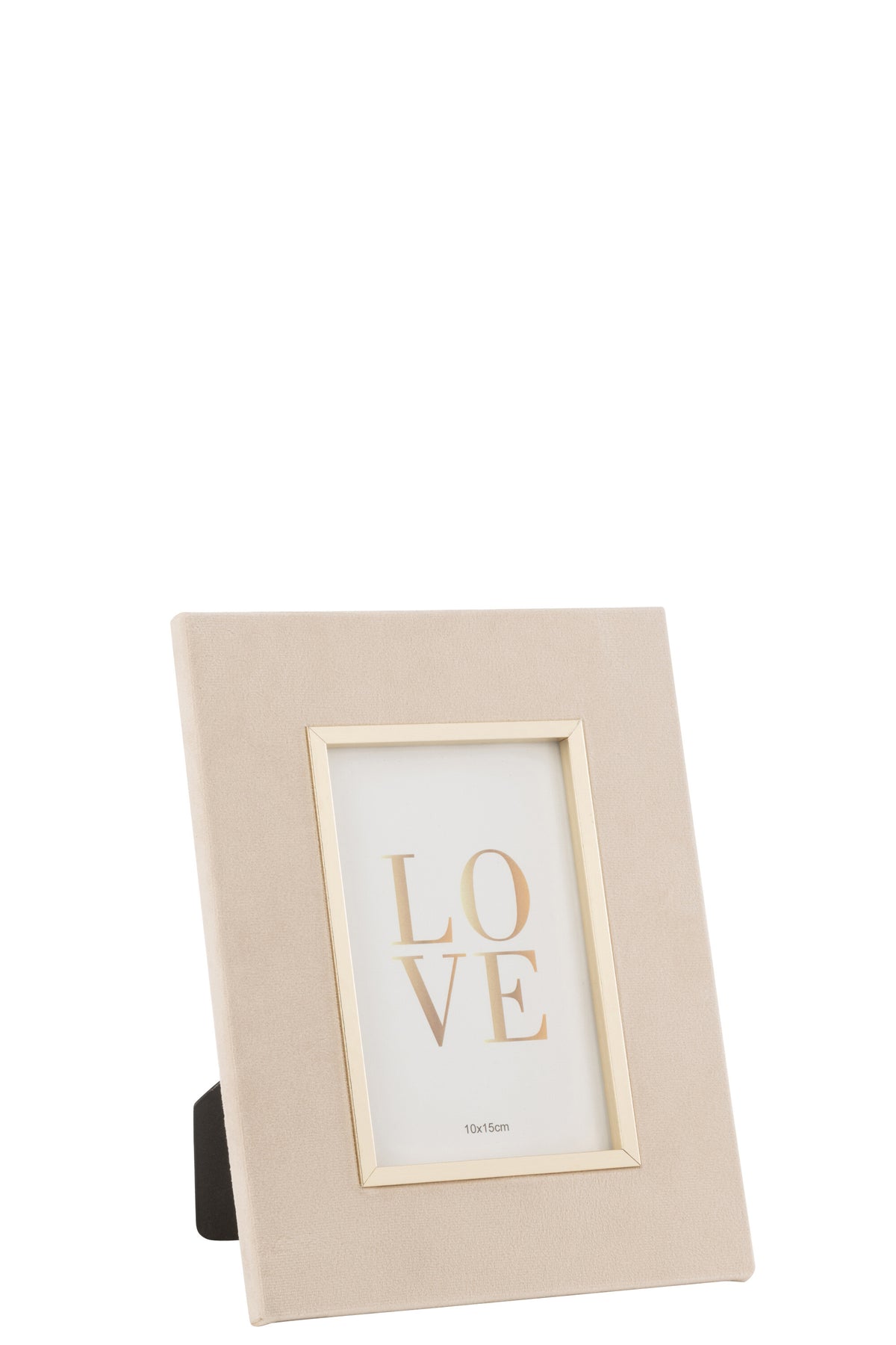 J-Line fotolijst Dita - fluweel - beige - small