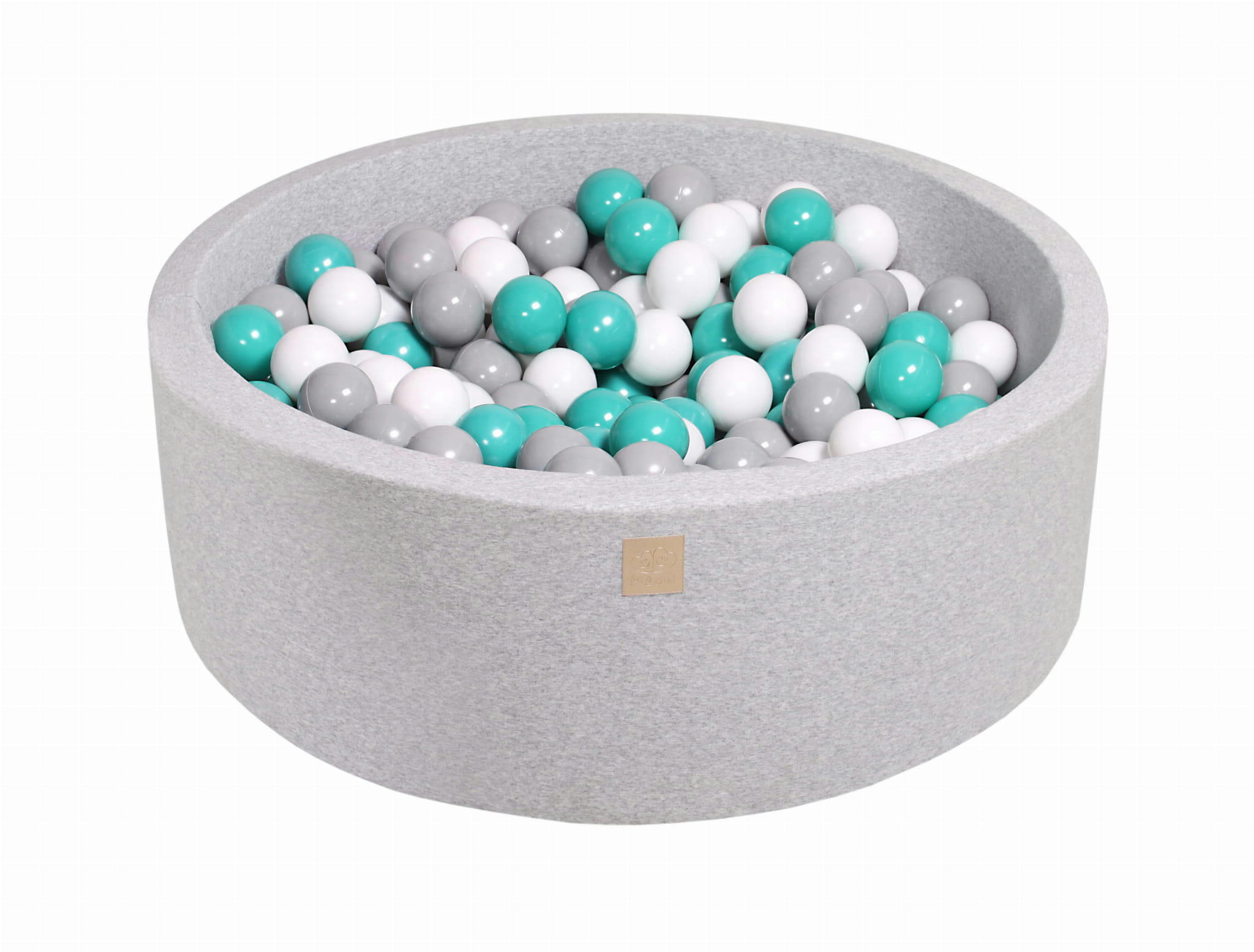 - Gris clair Piscine à balles coton Turquoise/Gris/Blanc H30cm