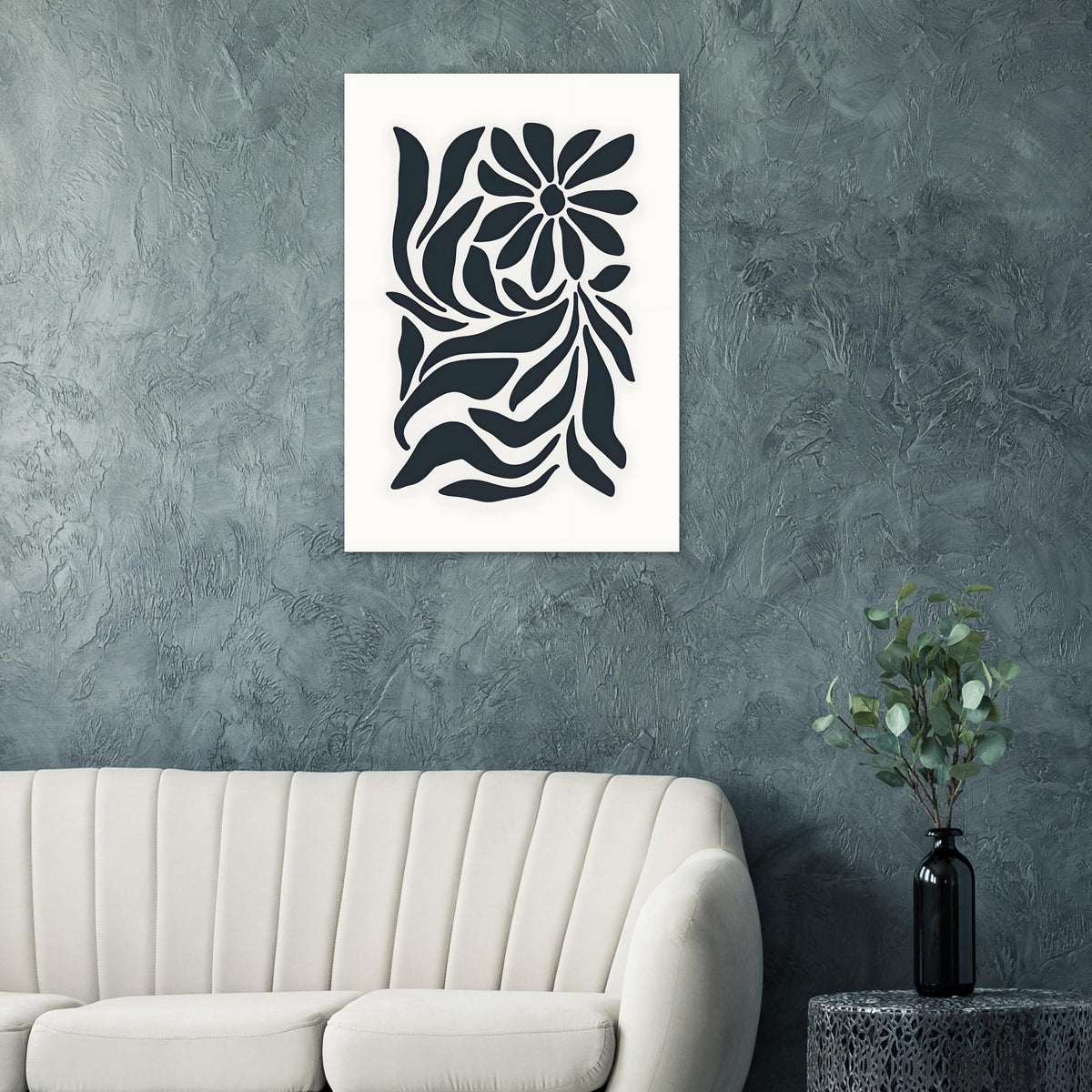 Artfulprints Poster Matisse – Inner bloom  - 70x100 cm - Zwart / Wit