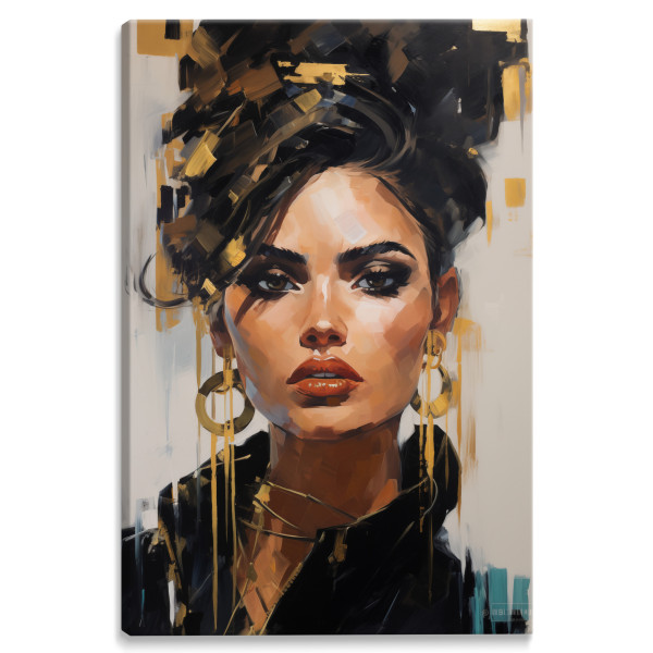 Obraz Złoty Portret Kobiety 20x30cm