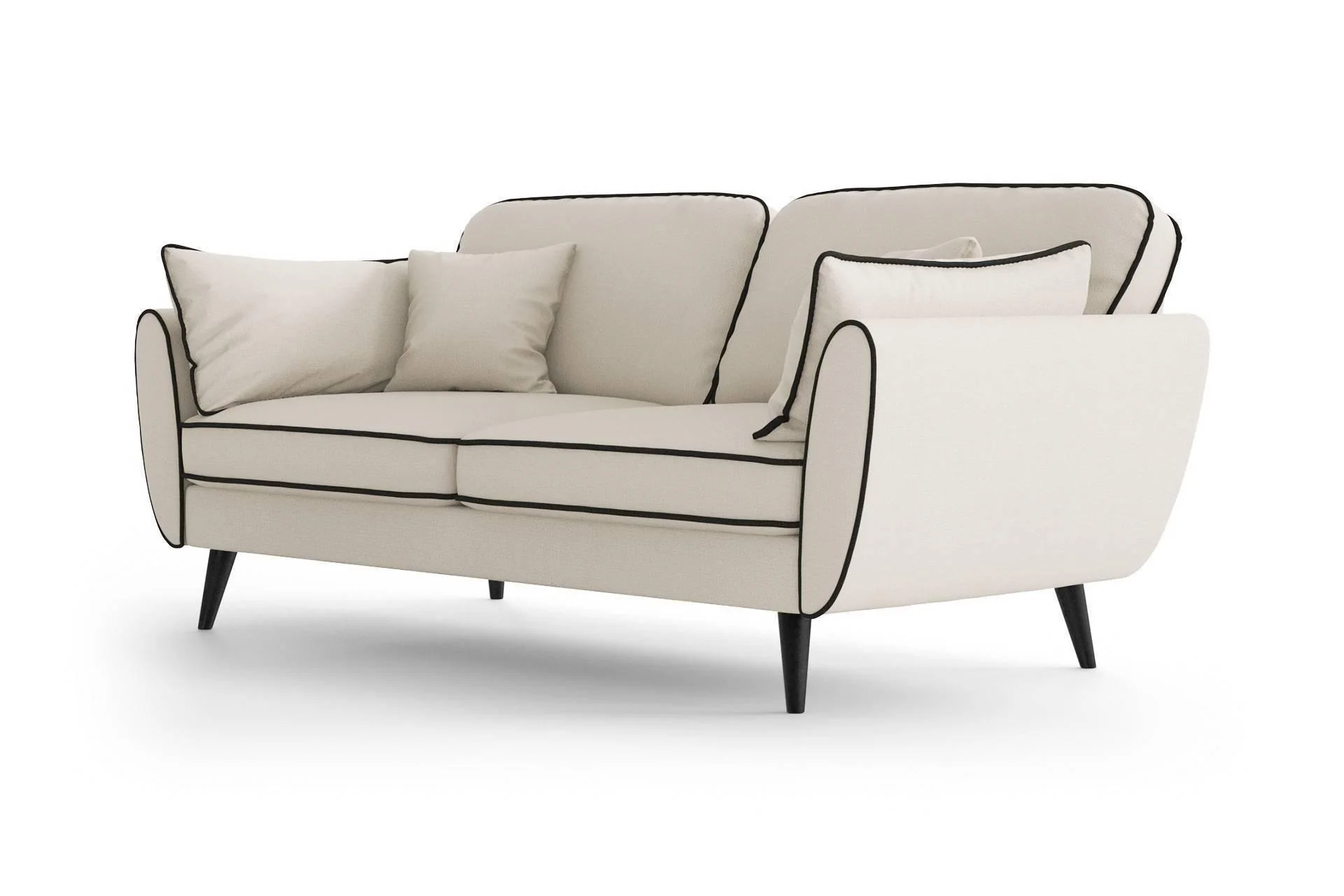 3-zitsbank Zara linnen met contrast piping