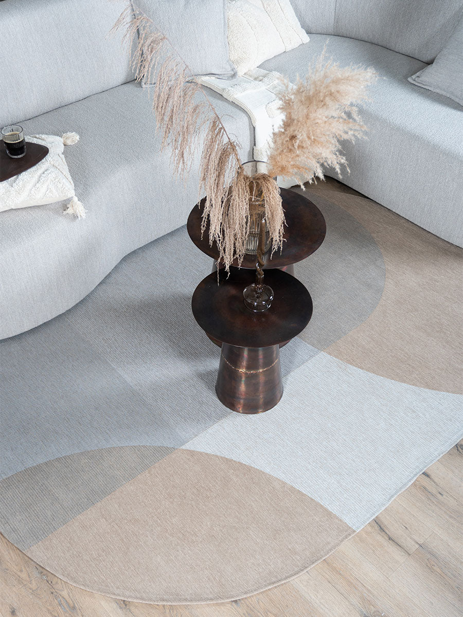 Veer Carpets - Vloerkleed Eli Beige - Ovaal 160 x 230 cm