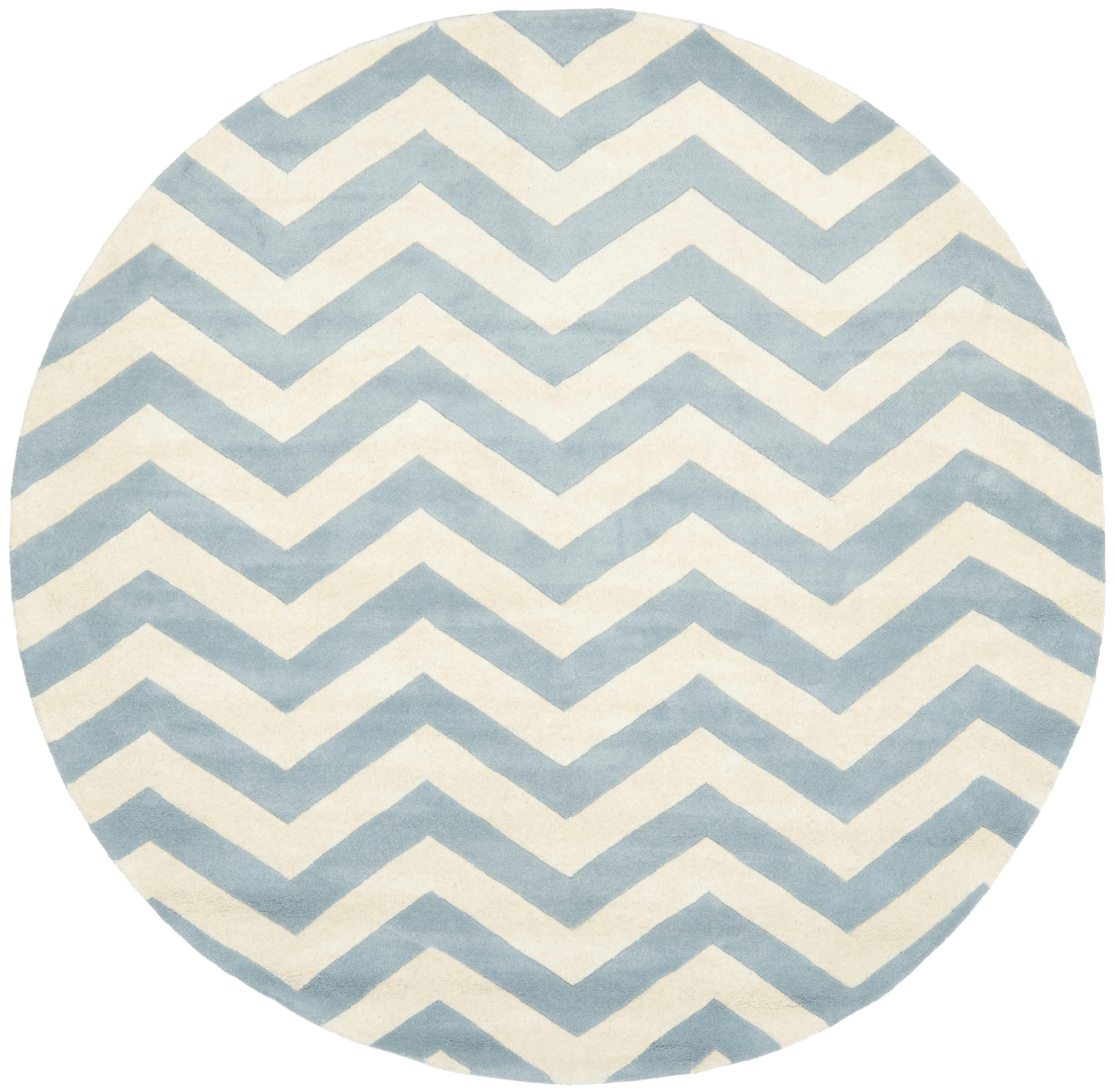 CHATHAM - Tapis de salon interieur en bleu & ivoire, 152 x 152 cm