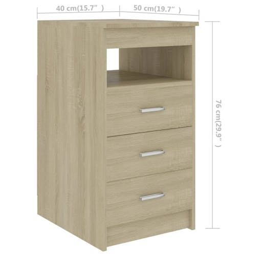NNEVL Desk Sonoma Oak 140x50x76 cm Chipboard