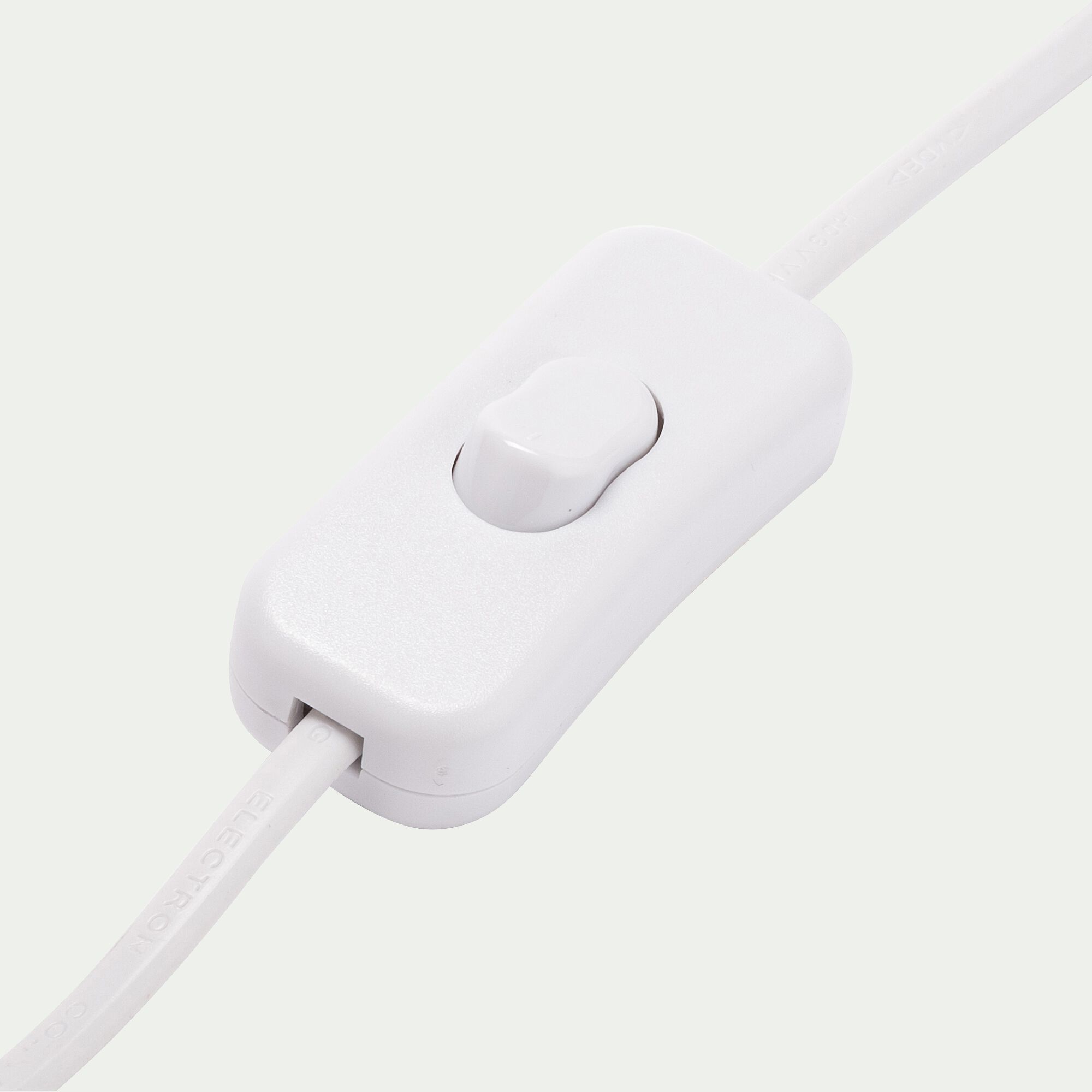 LILA - Lampe à poser électrifiée en bois et métal D41,5cm - blanc