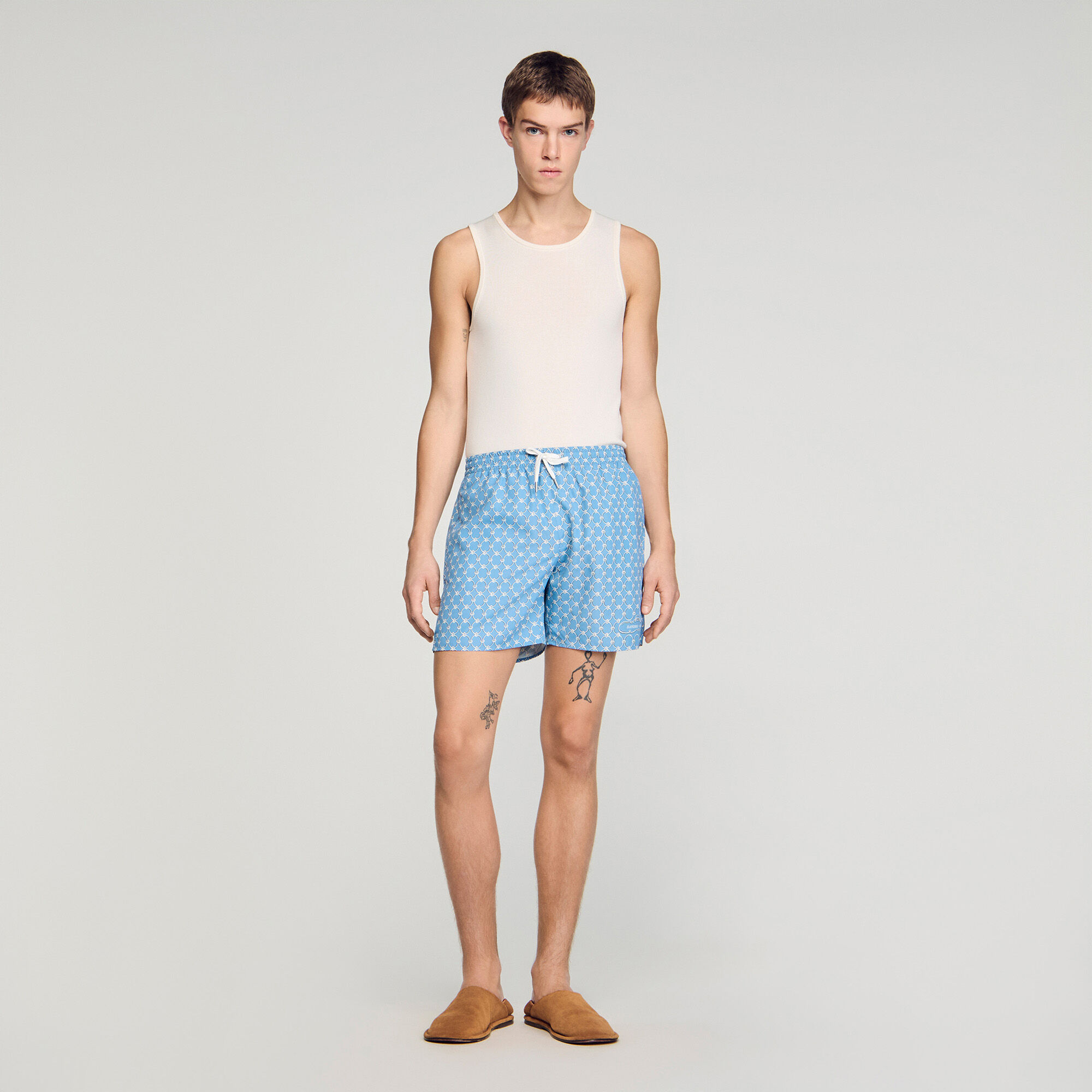 Maillot de bain à imprimé cha&icirc;ne