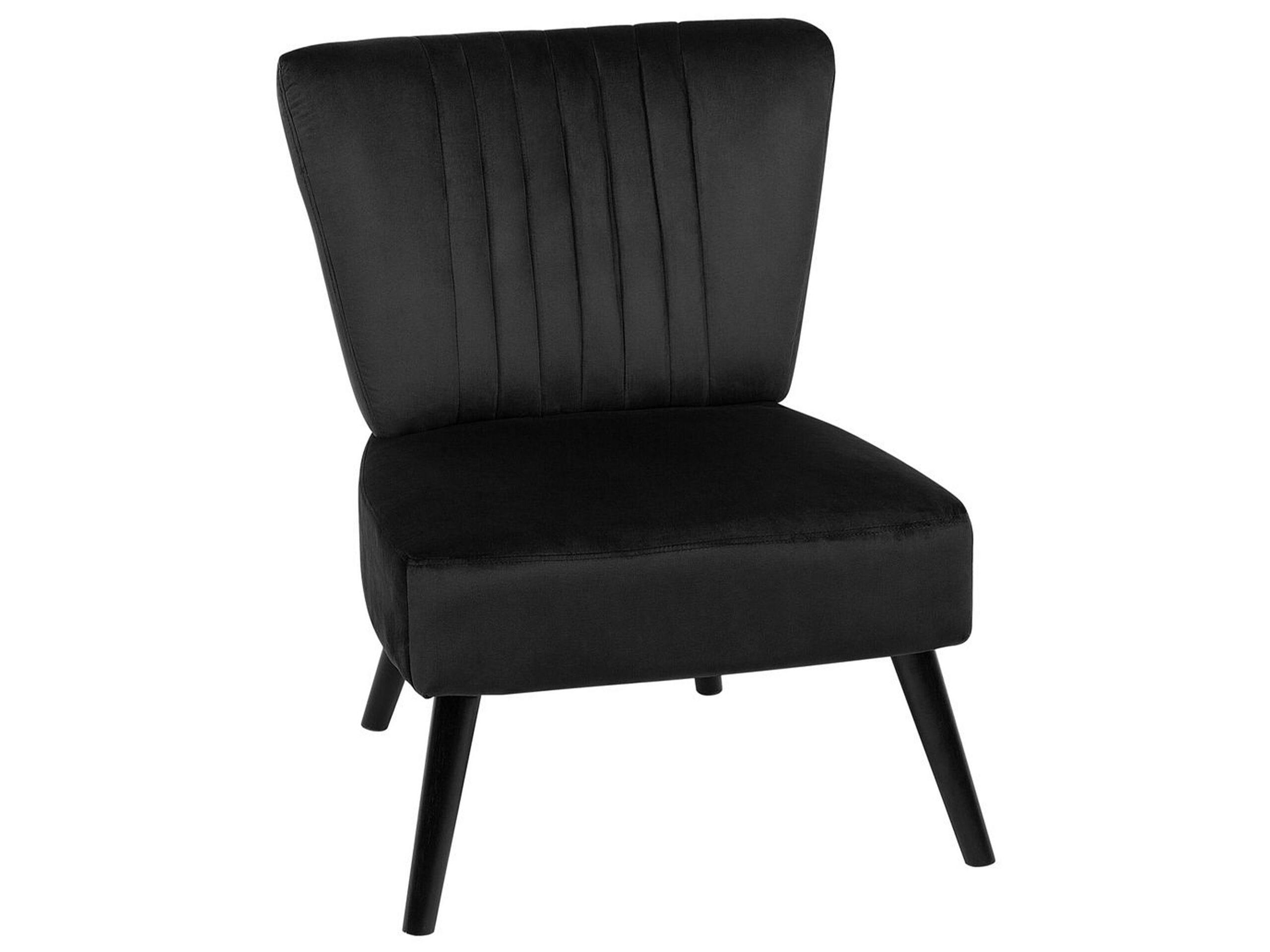 VAASA - Fauteuil en velours noir