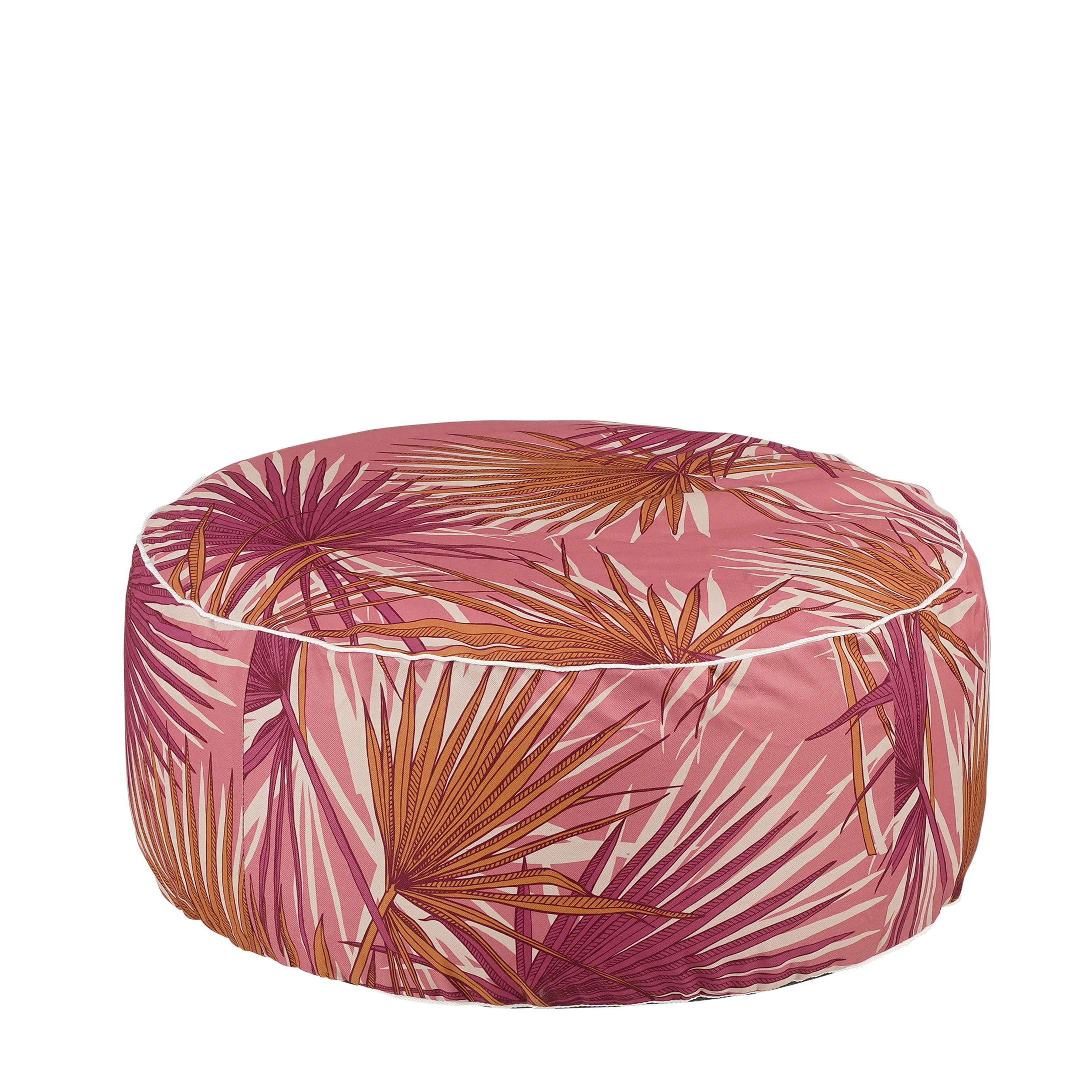 NUNO - Pouf d'extérieur gonflable fueilles violet D53