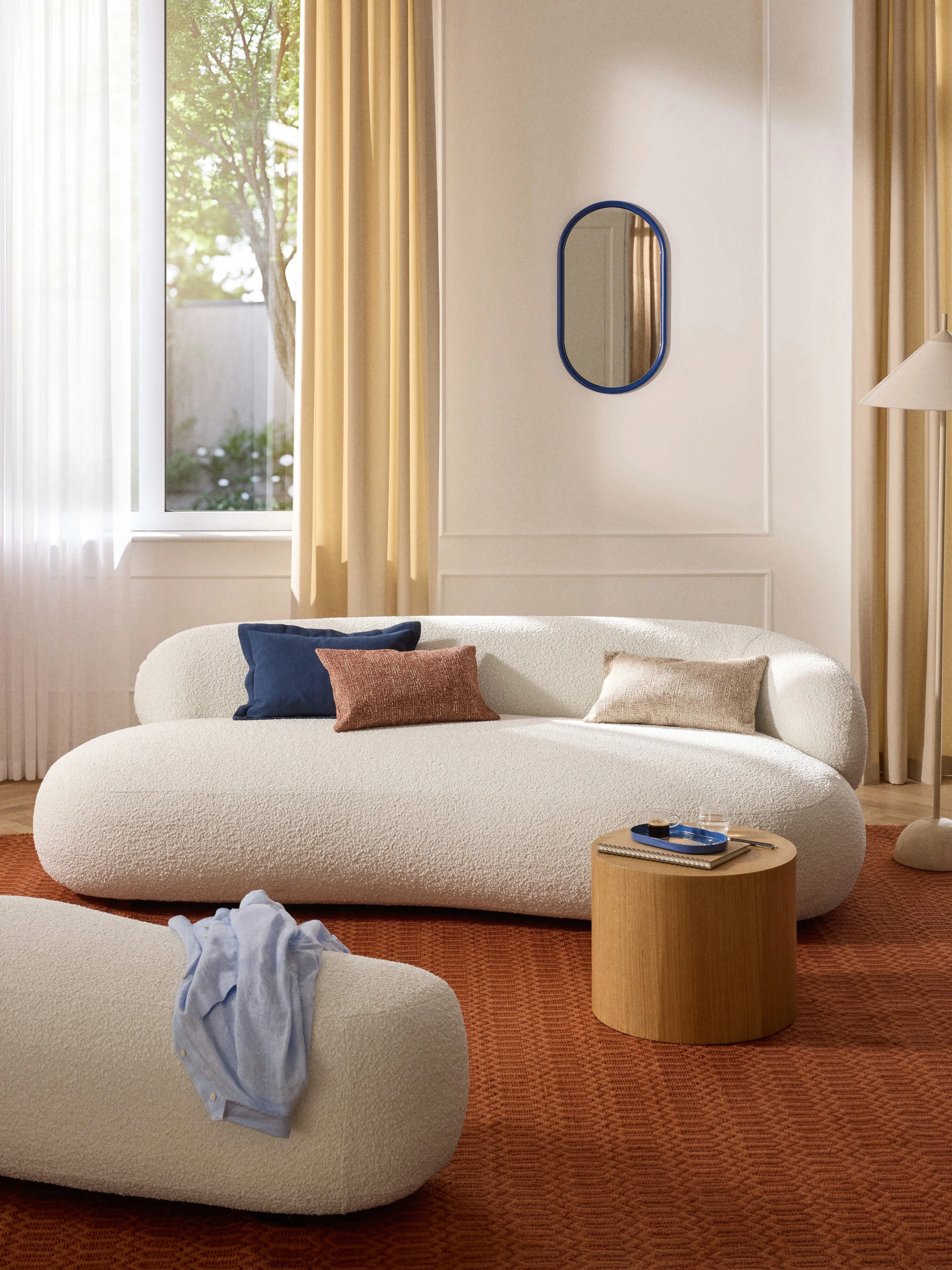 Bouclé-Sofa Alba (3-Sitzer)