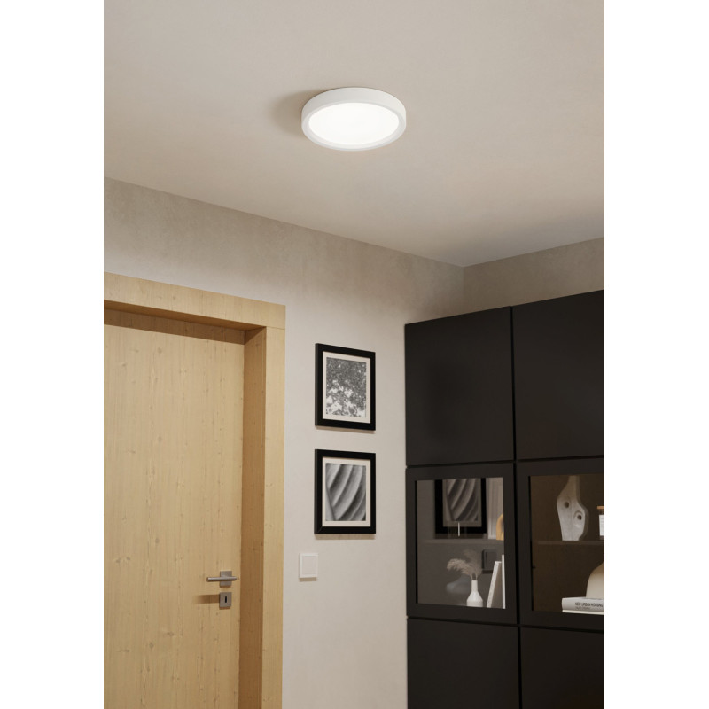 Plafonnier LED Idun blanc Ø 28,5 cm blanc neutre 2000 lm 17 W EGLO