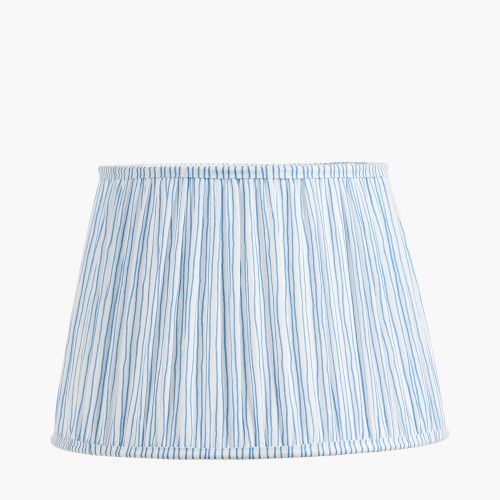 Ruma Blue Stripe Mushroom Pleat Tapered Lampshade