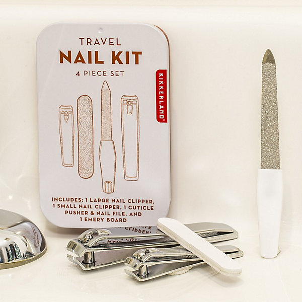 Kit de manucure de voyage en Métal - Kikkerland