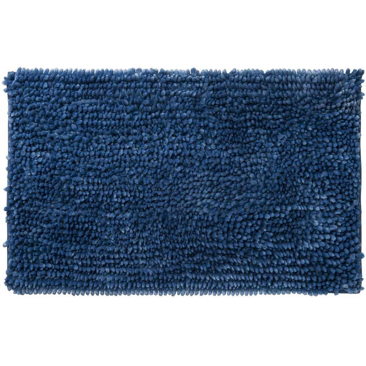 SILKY - Tapis de bain en polyester uni bleu irisé 50x80cm