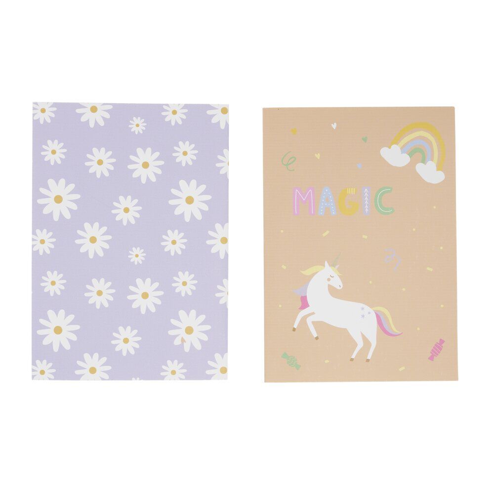 Kit invitation 8 personnes cartes et enveloppes thème fée licorne