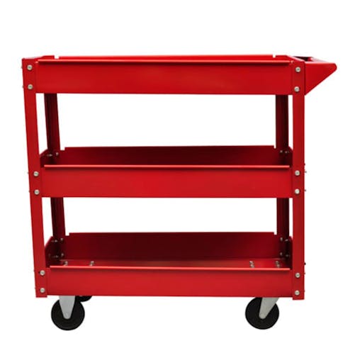 NNEVL 2 x Workshop Tool Trolley 100 kg 3 Shelves