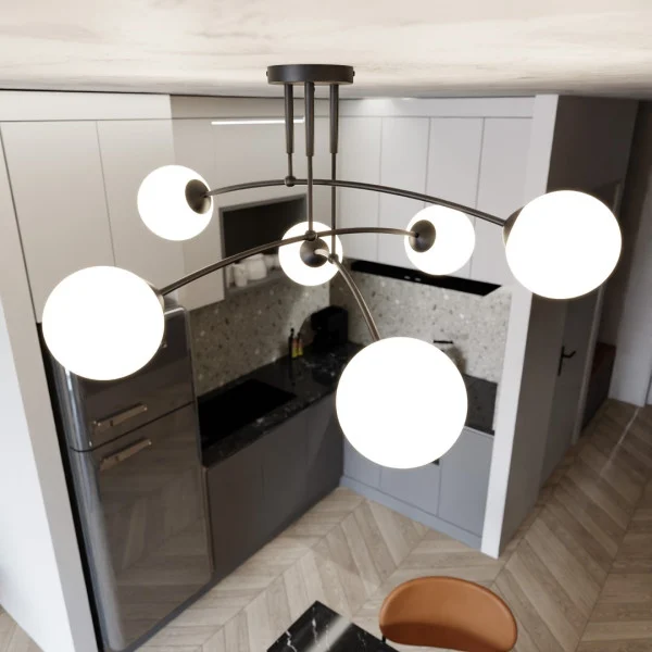 Lampa Sufitowa Pregos 6 Black