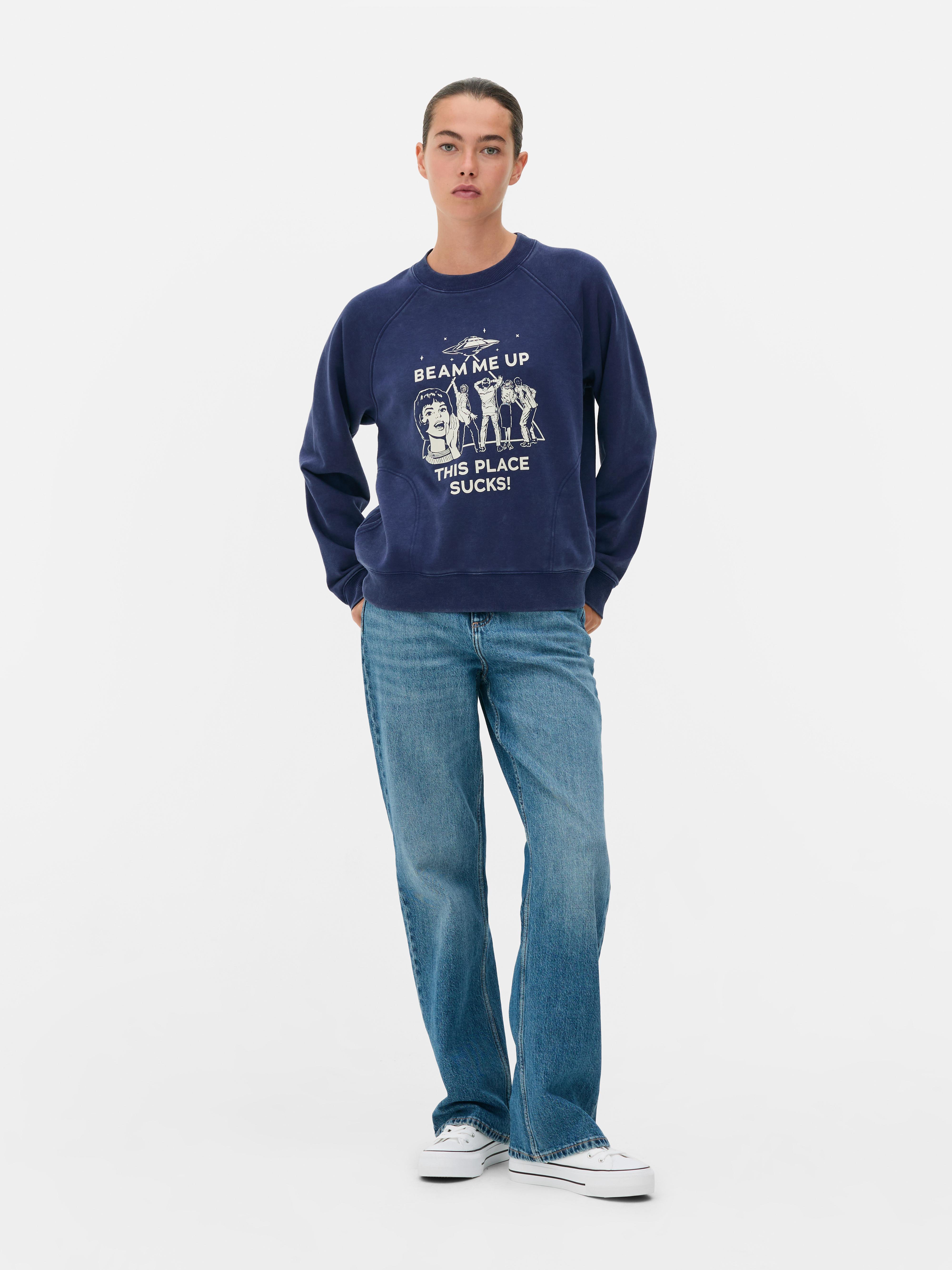 Stranger Things Beam Me Up Graphic Sweatshirt