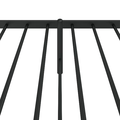NNEVL Metal Bed Frame with Headboard Black 107x203 cm