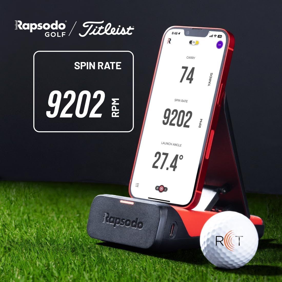 Rapsodo Mobile Launch Monitor for Golf Indoor and Outdoor Use with GPS Satellite View and Professional Level Accuracy  iPhone & iPad Only
