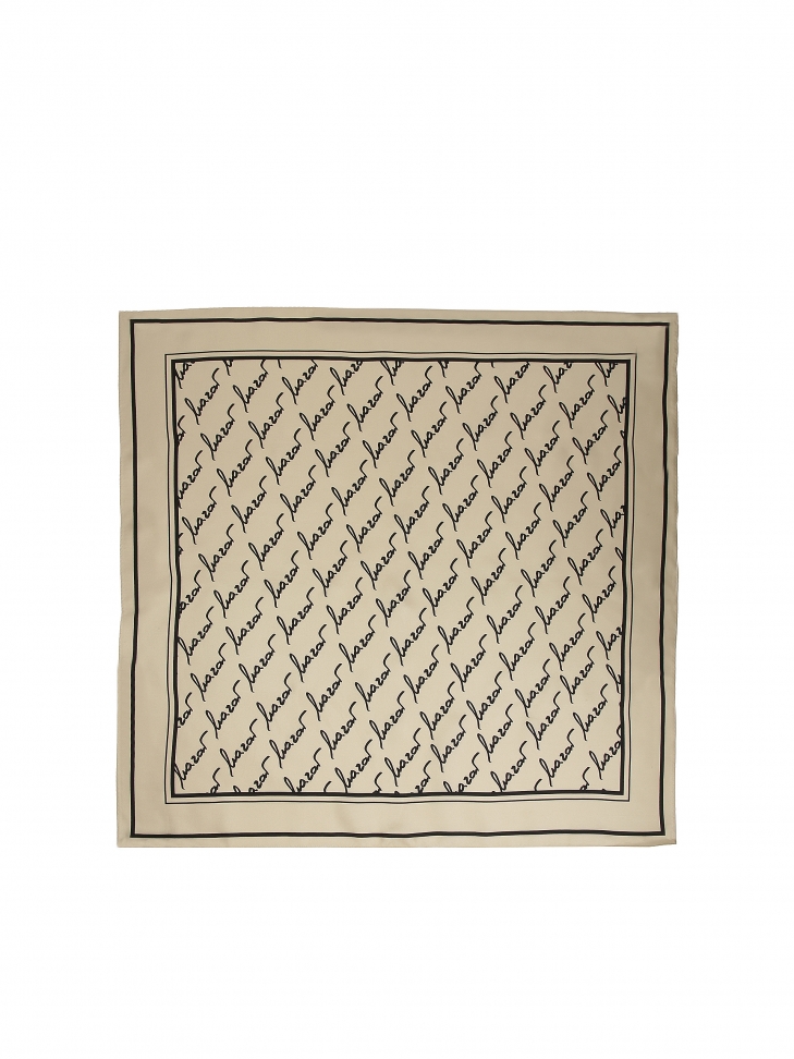 Beige silk scarf