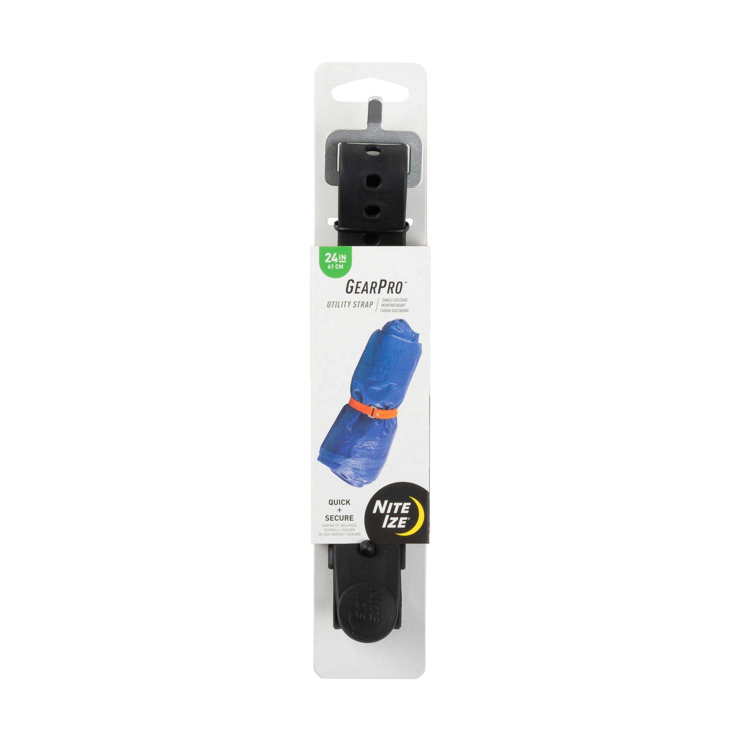NiteIze GearPro Utility Strap, Black, 24-in, 80-lb Working Load, Black
