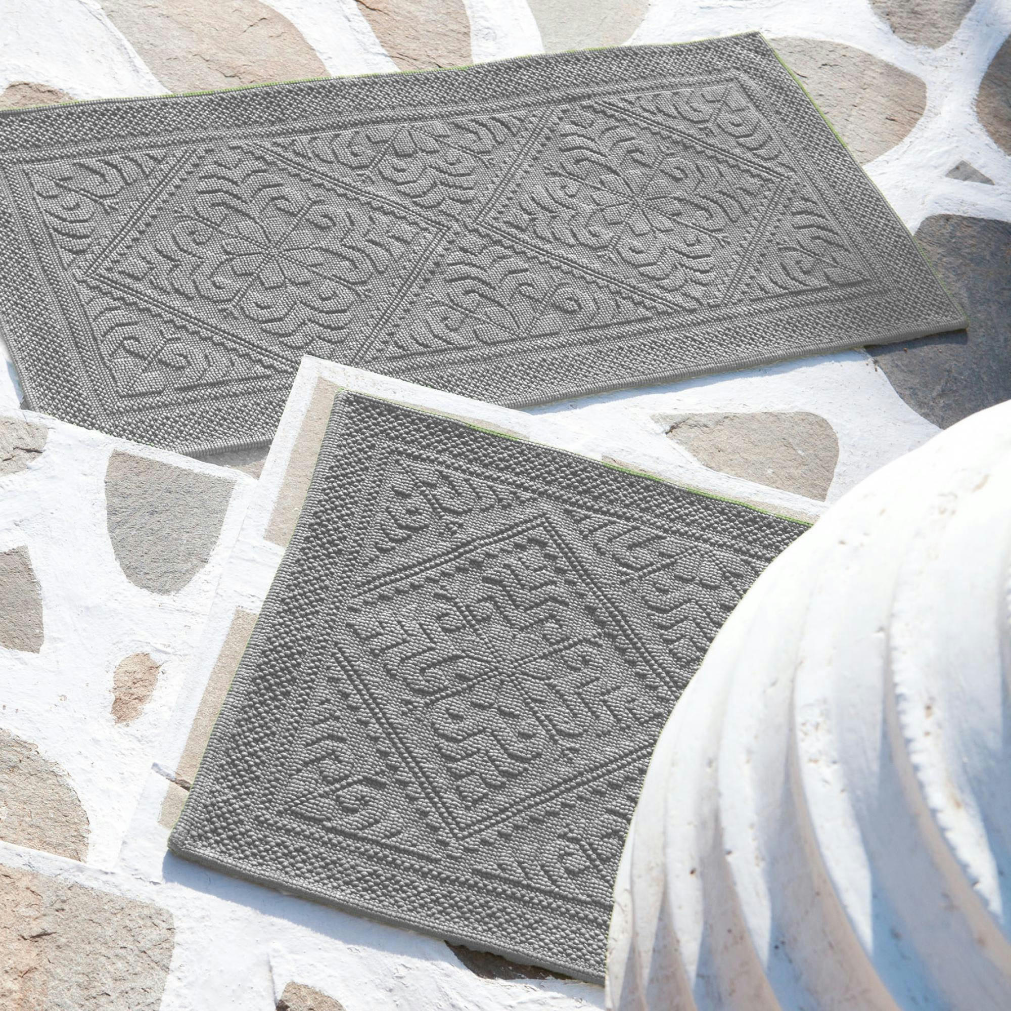 ENZO - Tapis de Bain  en coton orage 54 x 64