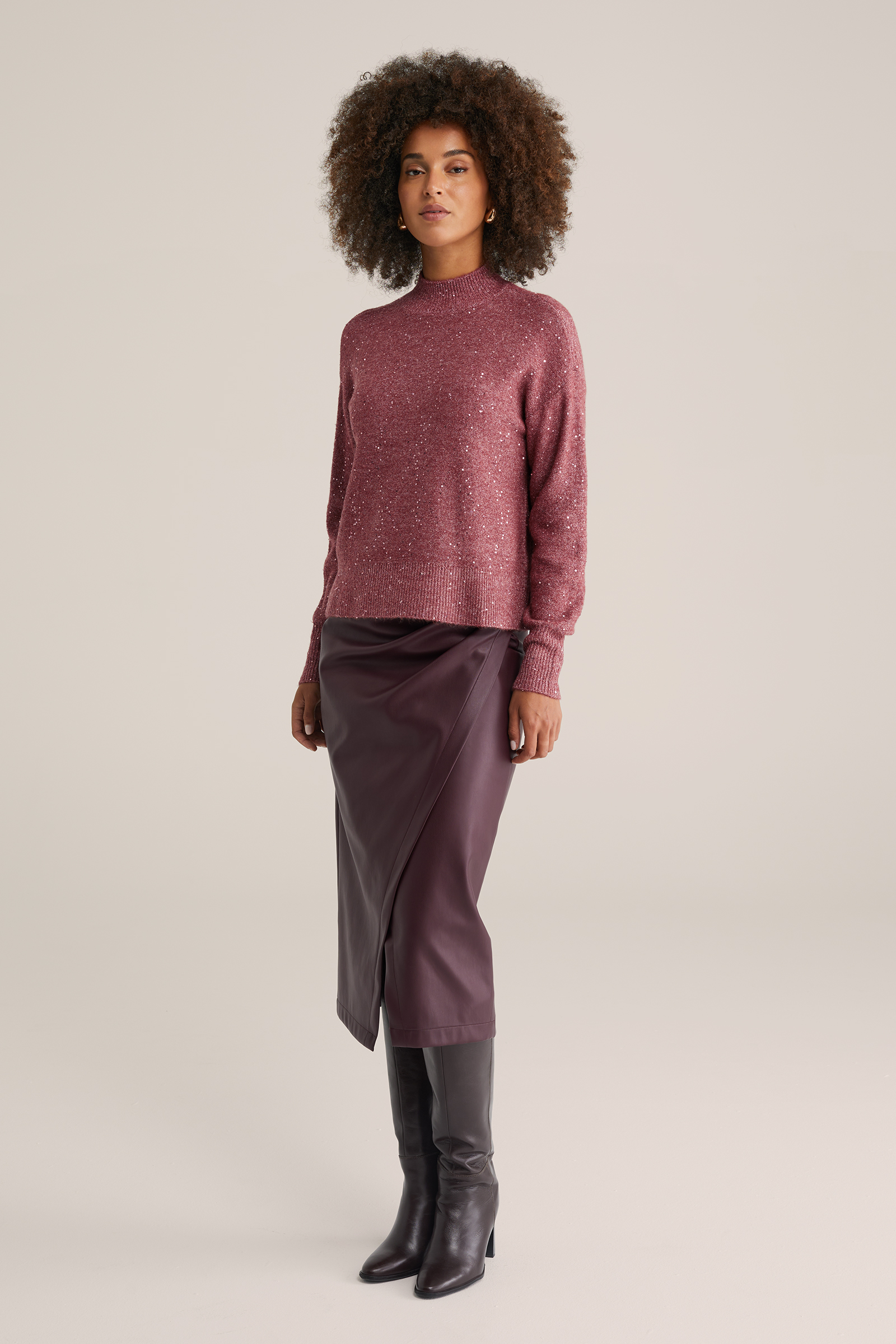 Dames trui met pailletten