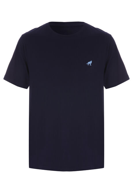 Mens Navy Plain Jersey Pyjama Top