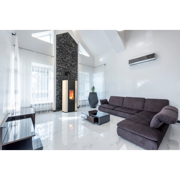 Kaminofen »Alpha Plus«, 7,0 kW, Stahl, creme-weiss