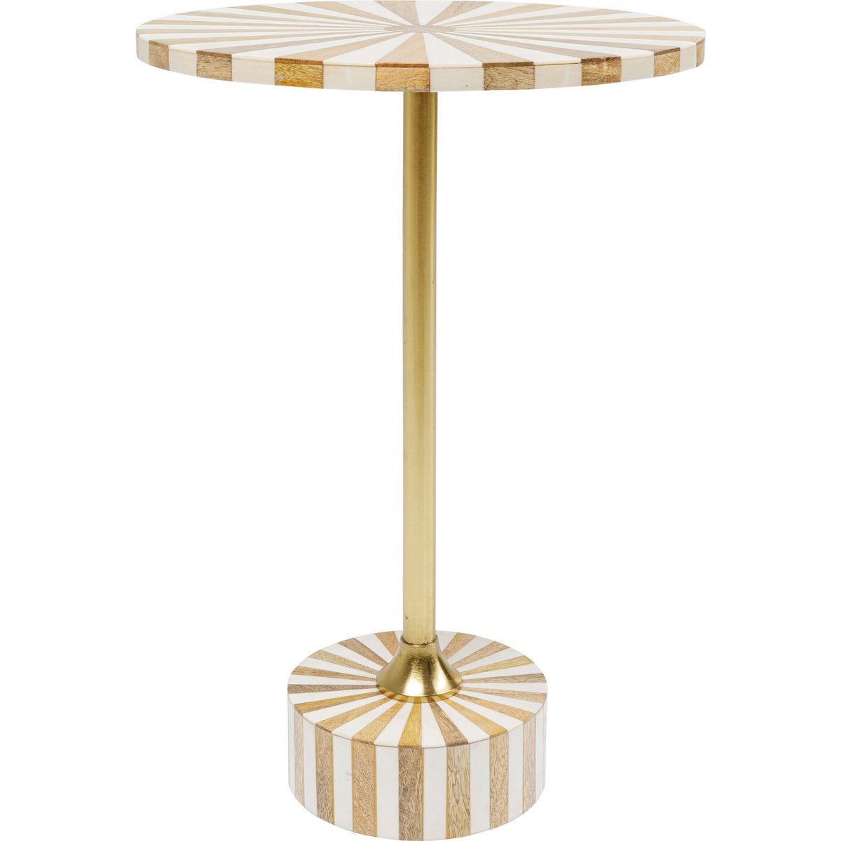 Kare Design Bijzettafel Domero Cirque Ø40cm Goud Wit