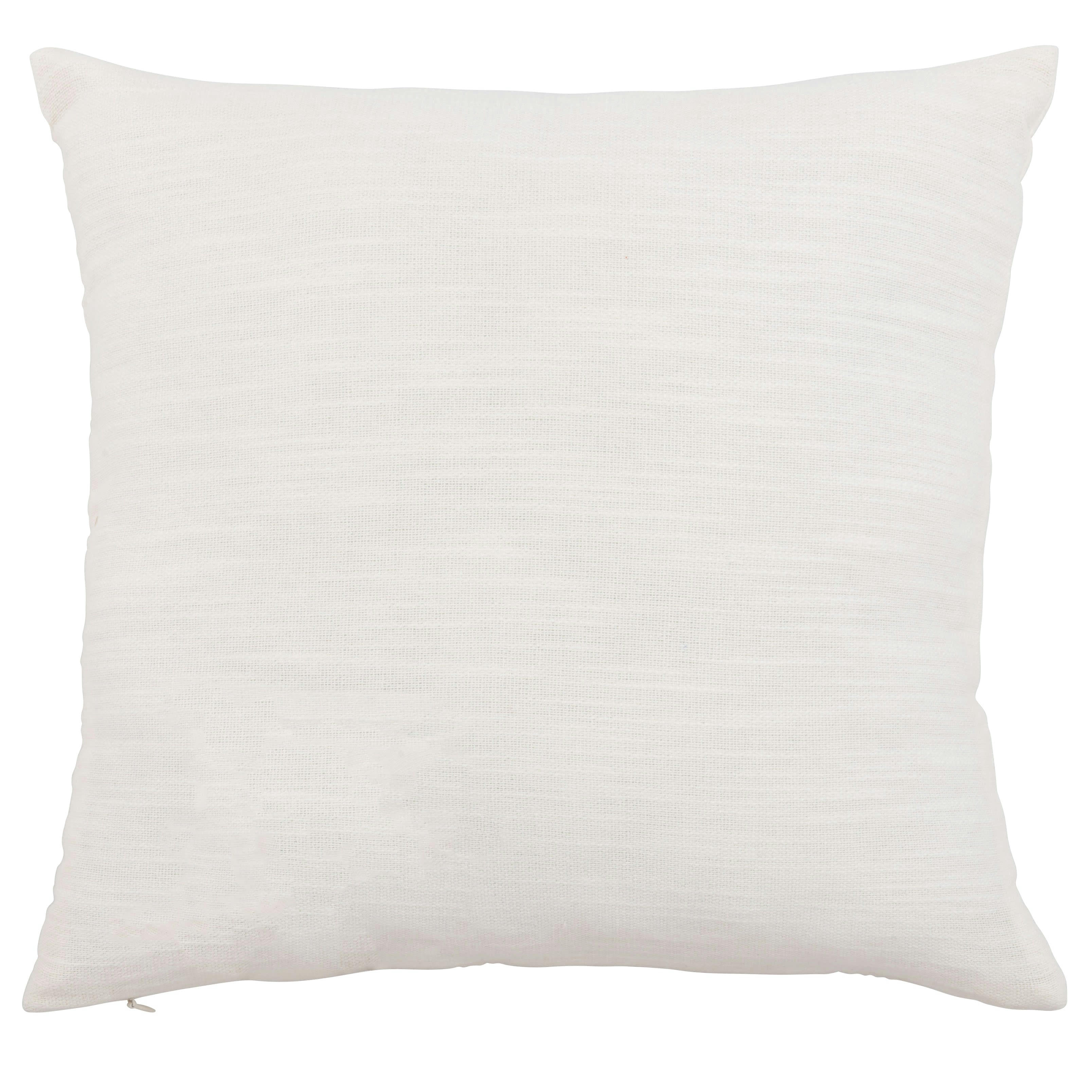 HAMIT - Housse de coussin en coton tissé jacquard à motif embossé gris 40x40