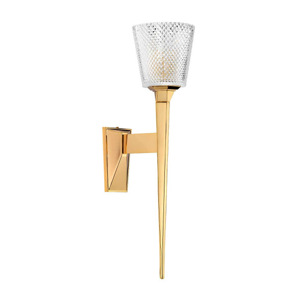 Kinkiet polerowane złoto Verity 1xG9x3W wym:50,6x12,6x20cm IP44 Elstead