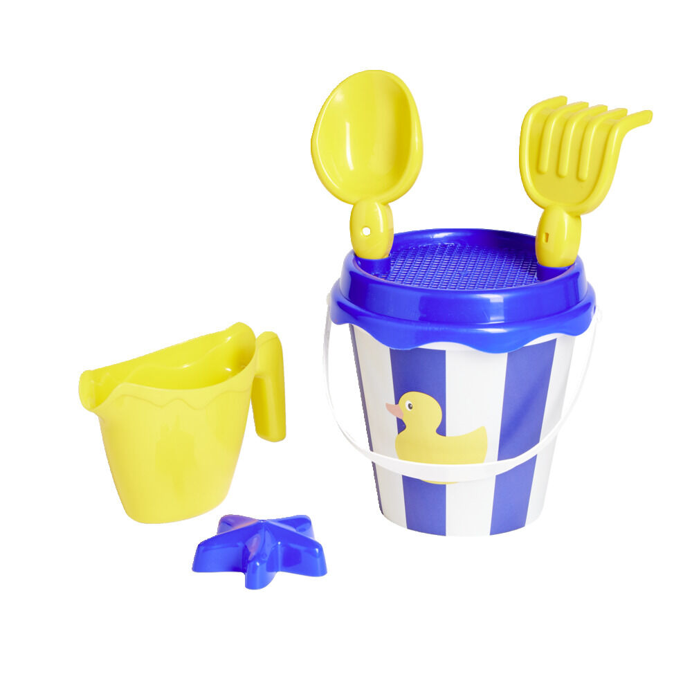 Seau de plage garni canard marin 6 pièces