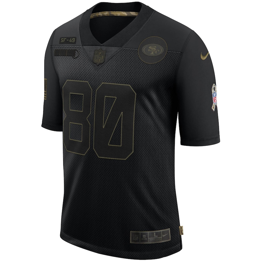 Men's Nike Jerry Rice San Francisco 49ers 2020 Salute To Service Retired Limited Jersey - Black