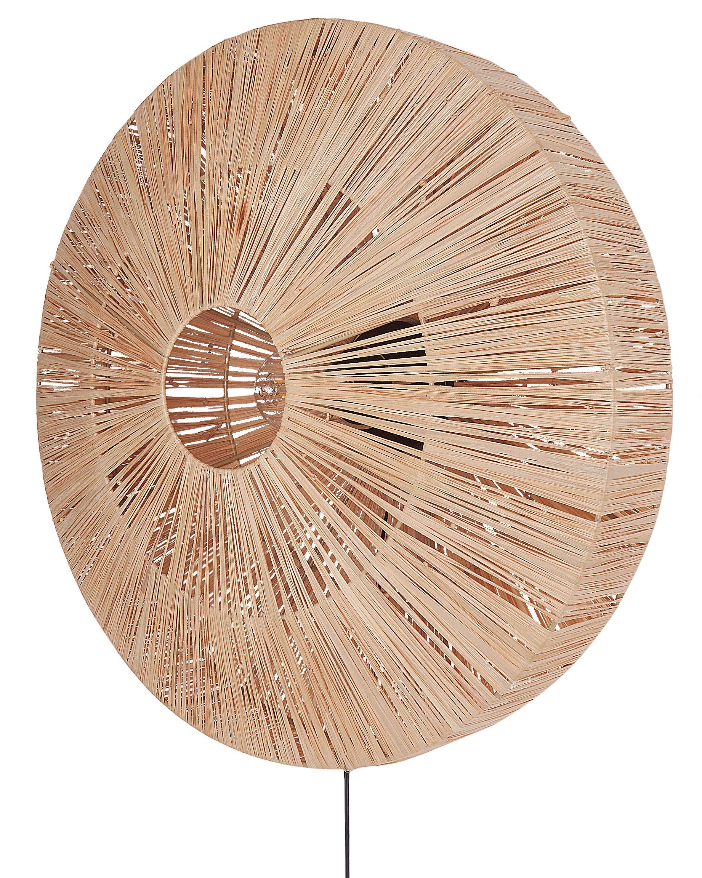Lampa ścienna słomiany klosz naturalna