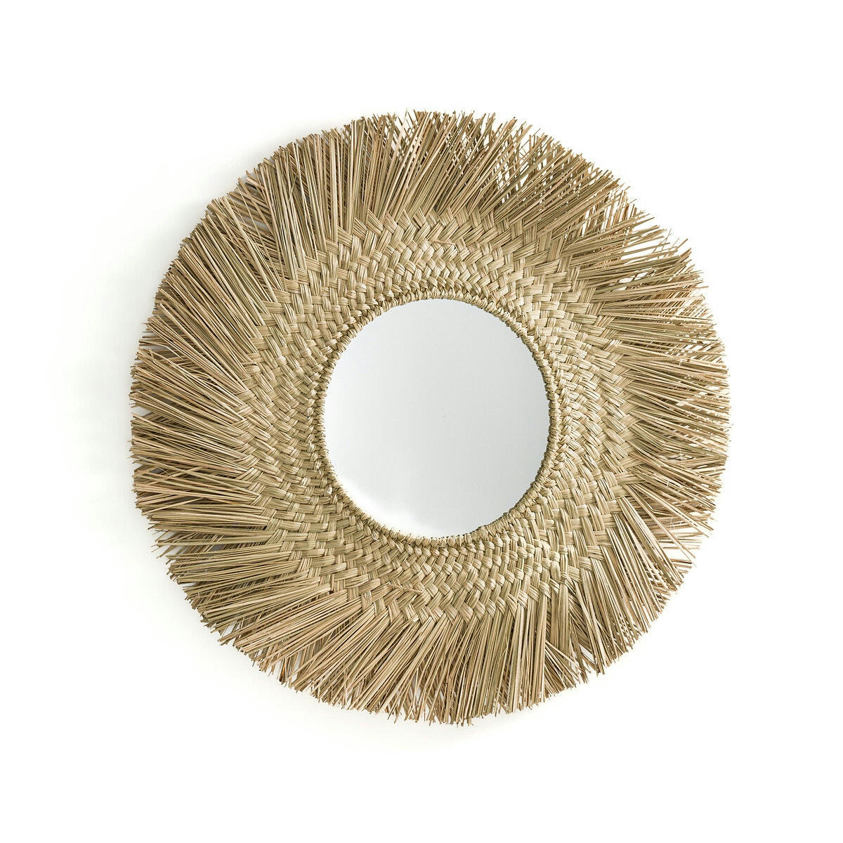 Miroir rond forme soleil en herbier Ø102 cm, Loull