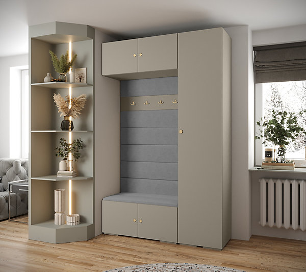 Garde-robe Inova 2 porte battante 236,7/150/47 1 Portes (gris)