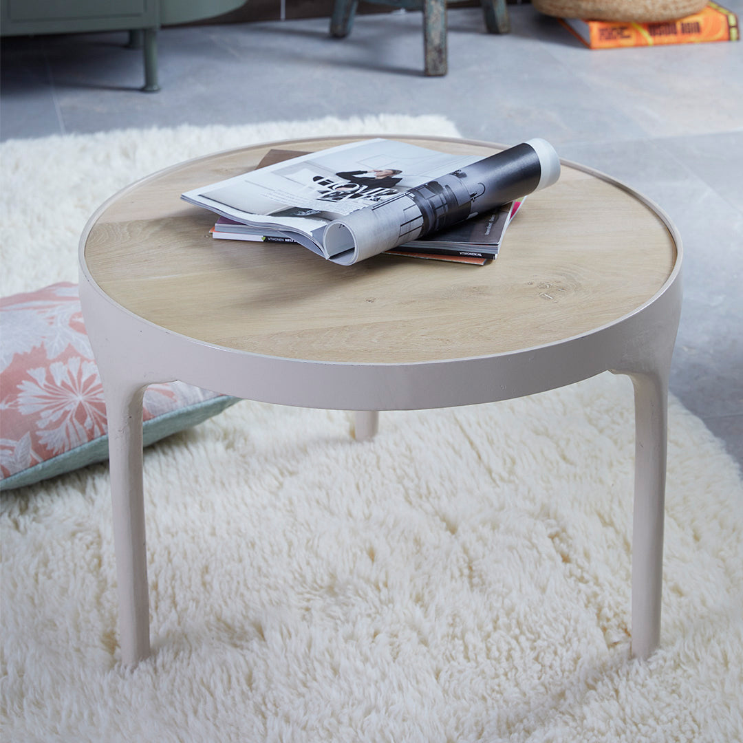 New Routz Iowa Salontafel H 37 x Ø 60 cm - Zand / Eiken