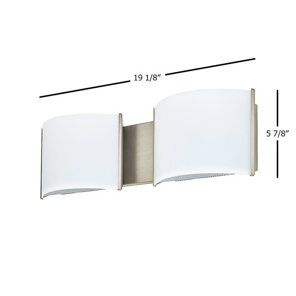 LED Light Bathroom vanity lighting in Brushed Nickel