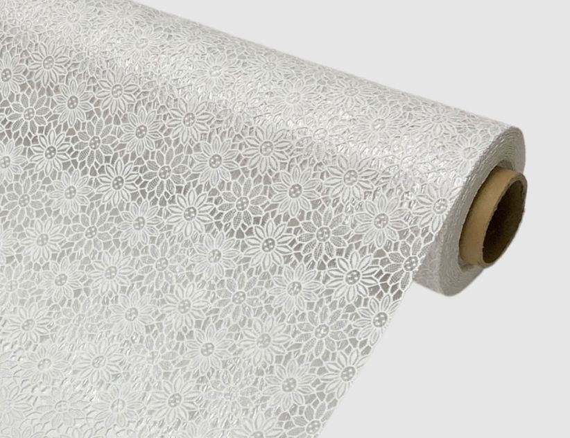 Tischdecke Vinyl Spitze Blumen