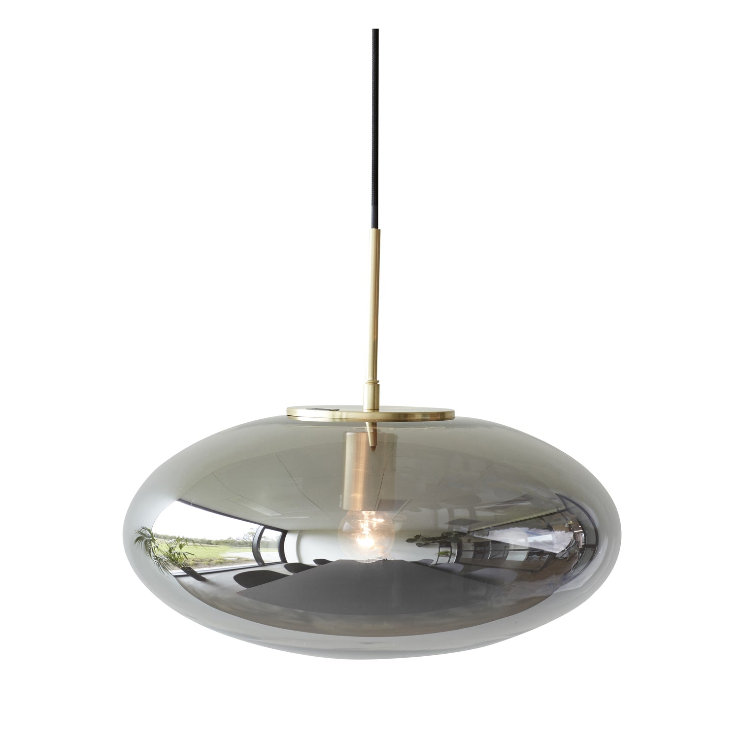 Hübsch - glas/ijzer - ø40xh36cm, e27/40w