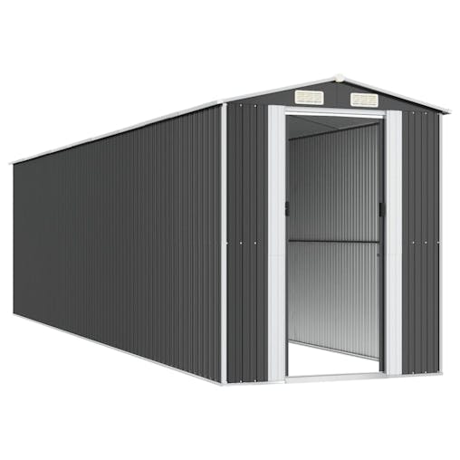 NNEVL Garden Shed Anthracite 192x772x223 cm Galvanised Steel