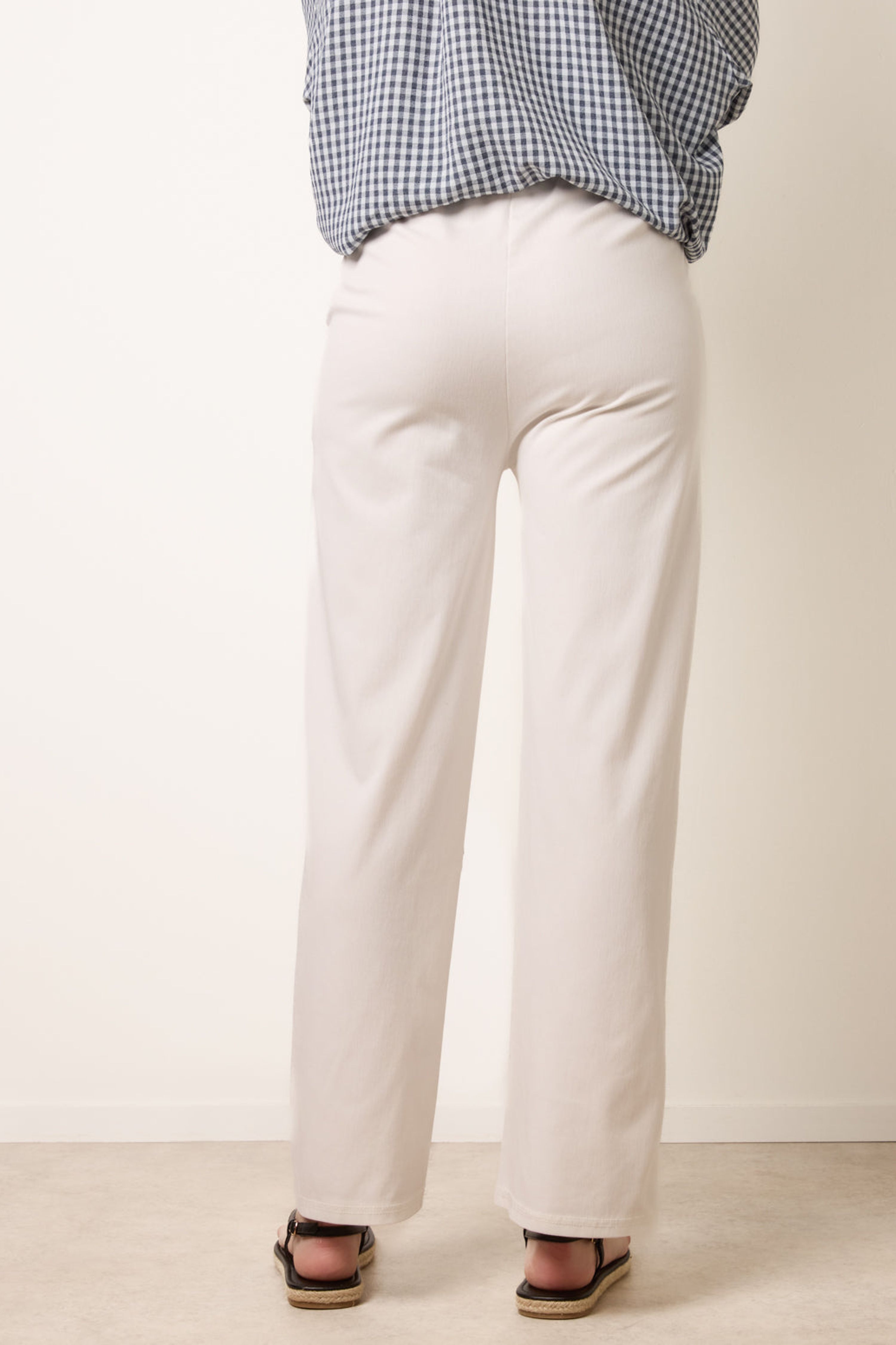 Blue Vanilla White Seam Detail Trousers