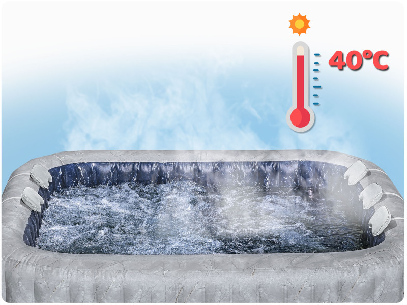 Dmuchane spa ogrodowe 7-osobowe hydromasaż WIFI Bestway 6001Q