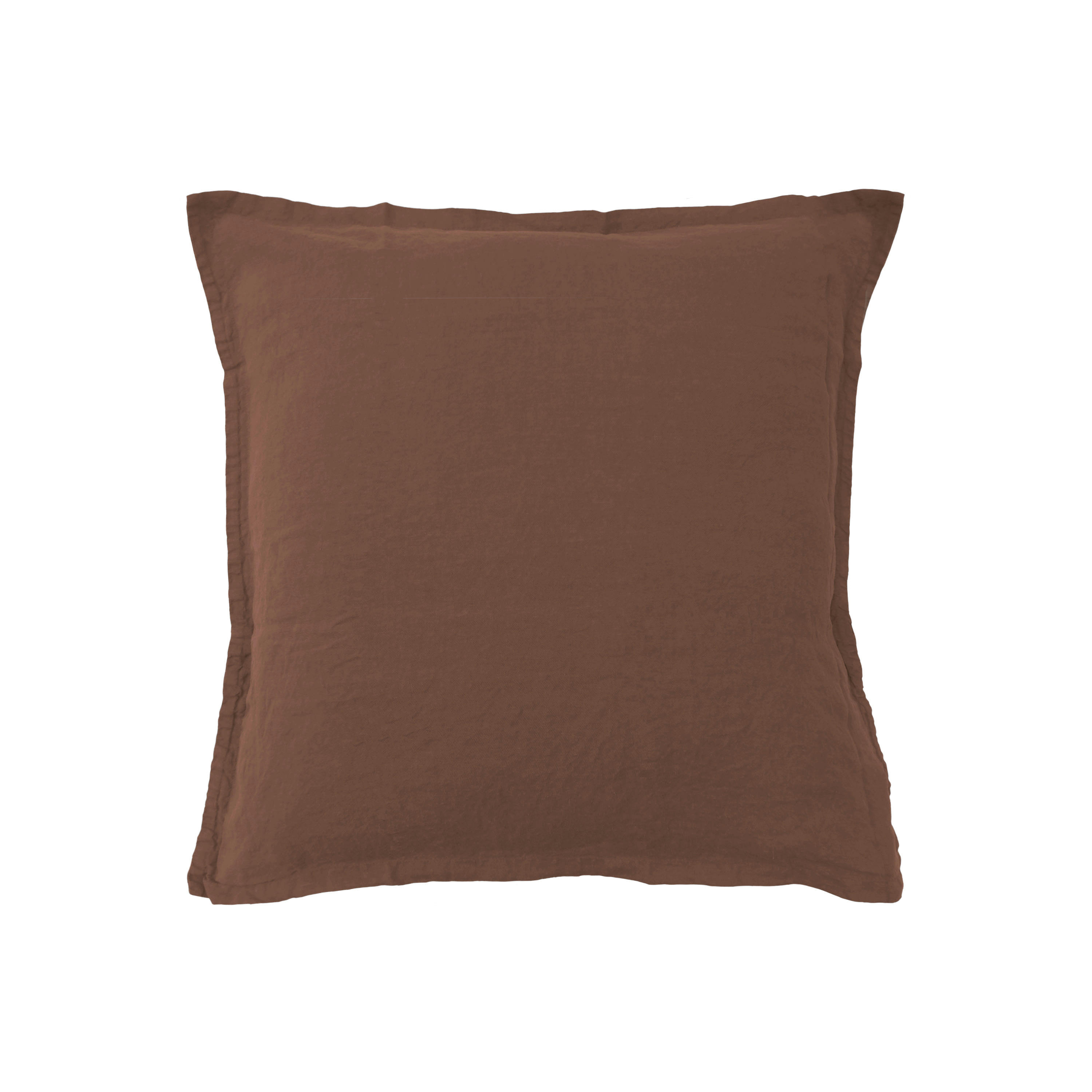 RÊVE DE LIN - Housse de coussin en lin lavé 33x57cm Châtaigne
