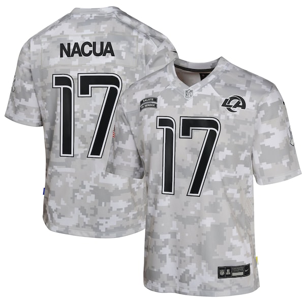 Puka Nacua Los Angeles Rams Nike Youth 2024 Salute to Service Game Jersey - Arctic Camo